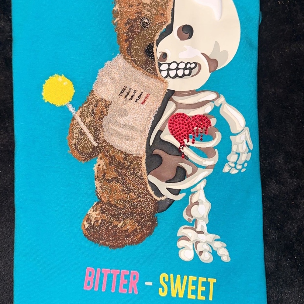 3D  BEAR SKELETON T-SHIRT